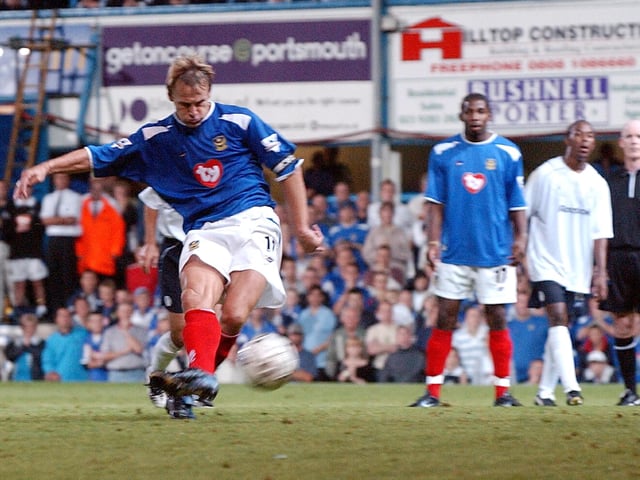 Things get better and better as Pompey go top of the Premier League with a Teddy Sheringham hat-trick