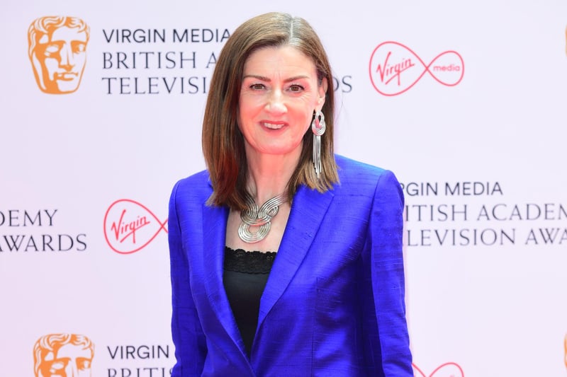 Amanda Berry wore a blue suit to the Baftas.