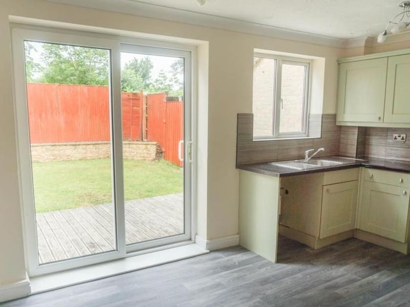 Kitchen/dining area with patio doors leading to the rear garden
