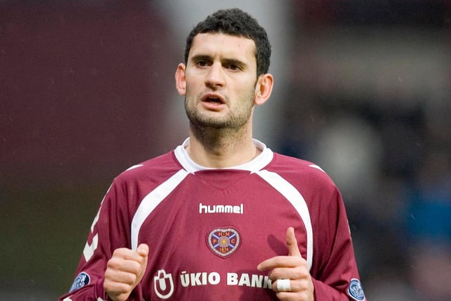 The Greek became a fans favourite during his time at Tynecastle, whether as a centre-back or holding midfielder.