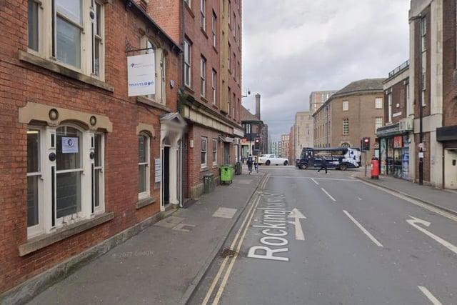 The second-highest number of reports of drug offences in Sheffield in January 2023 were made in connection with incidents that took place on or near Rockingham St, Sheffield city centre, with 4