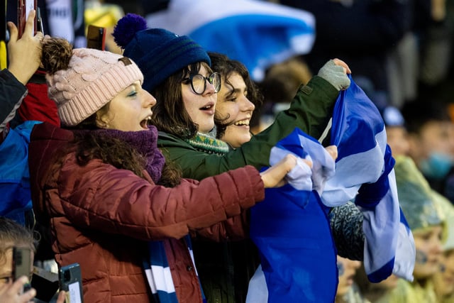 Scotland fans during the Guinness Six Nations match between Scotland and England at BT Murrayfield.