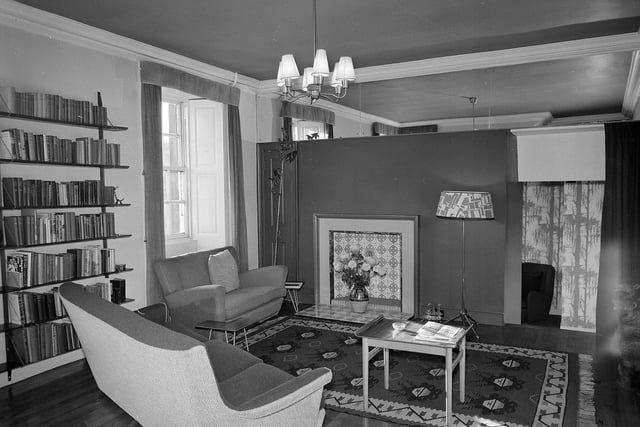 The living room of Rock House on Calton Hill, owned by Mr and Mrs E Hall, in 1959.