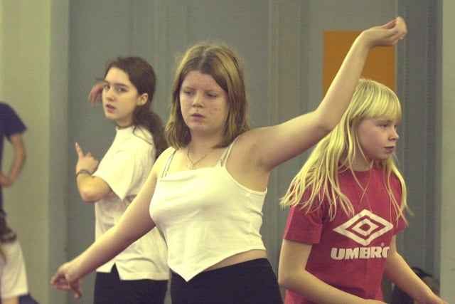 Pictured at  Abbeydale Grange school, Hastings Road, Millhouses, Sheffield, where pupils were taking part in a dance workshop run by the Shobana Jeyasingh Dance Company back in February 2001
