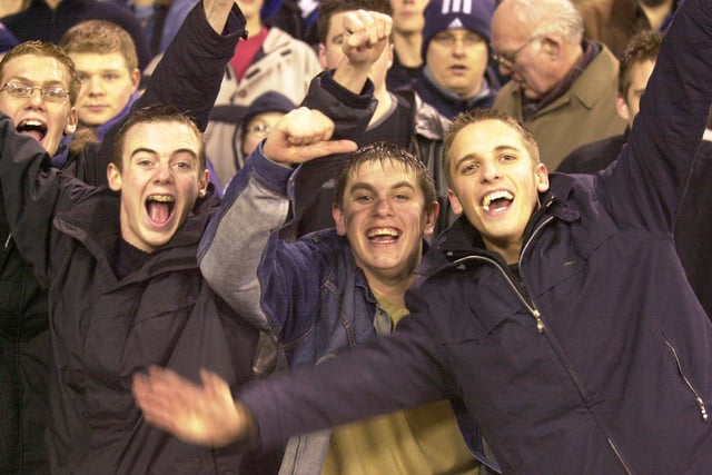 Wednesday fans at the derby in January 2003