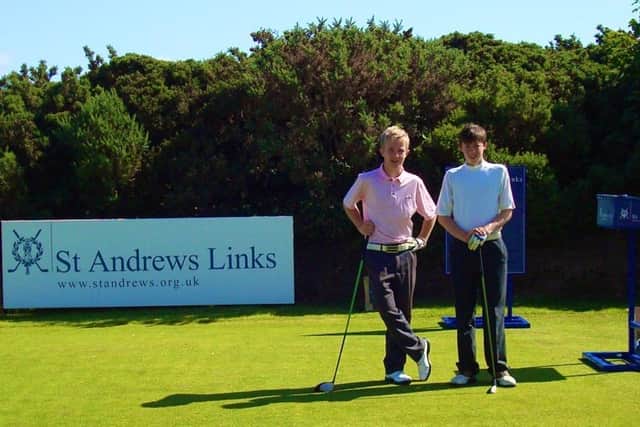 James Gregg and new US Open champion Matt Fitzpatrick in their younger days