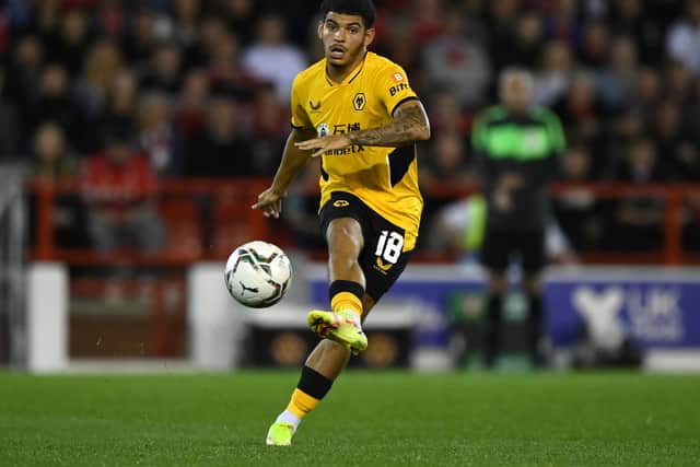 Morgan Gibbs-White of Wolverhampton Wanderers during the Carabao Cup Second Round match between Nottingham Forest and Wolverhampton Wanderers.