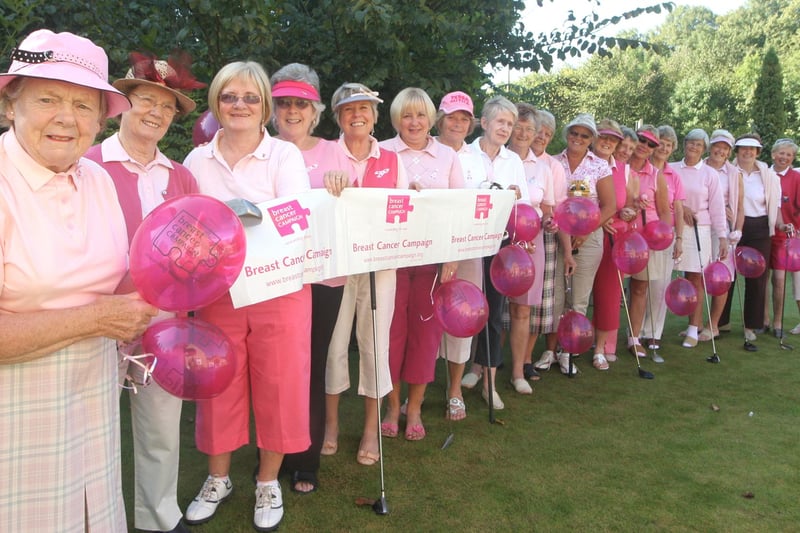 Ladies at Renishaw golf club pink day for cancer research