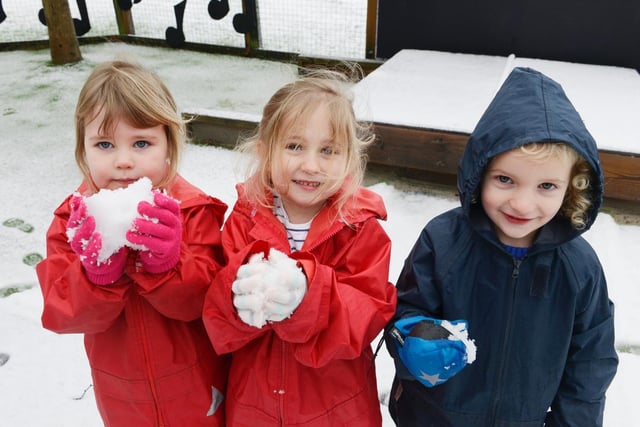 Rothbury youngsters having fun in the snow in 2016.