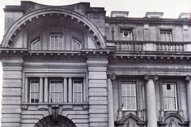 The brick built police box in front of the GPO in Fitzalan Square, Sheffield - 26th August 1978
