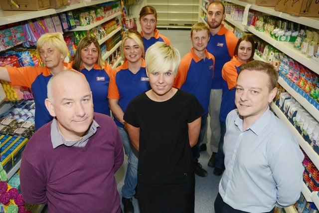 Staff at the new B&M store on Peel Industrial Estate, Washington. Remember this from 2014?