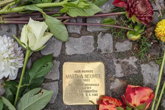 The memorial for Martha Ndumbe.