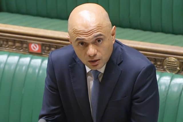 Health secretary Sajid Javid announcing that from August 16 rules on self-isolation are being eased for the fully vaccinated and under-18s (pic: PA/House of Commons)