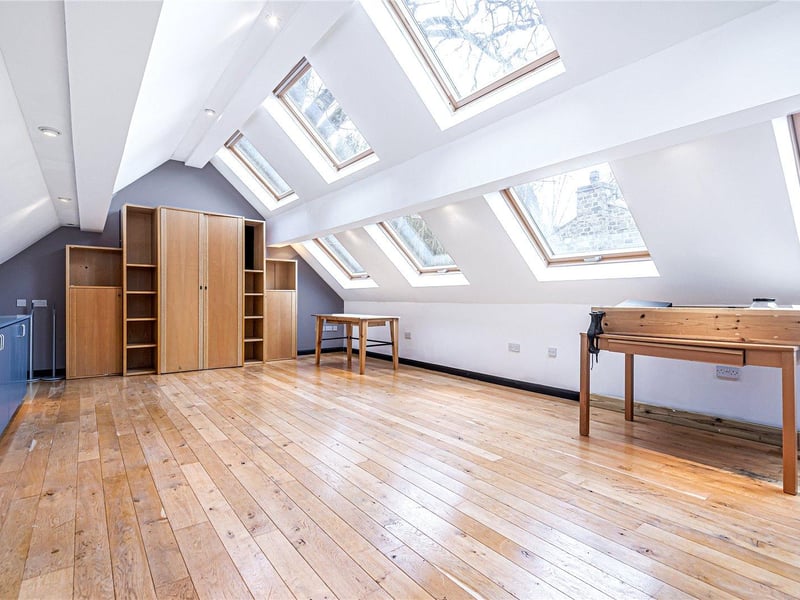 The property also features a two storey, larger than average double garage and the generously sized first floor room makes for an ideal office space, gym or annexe.