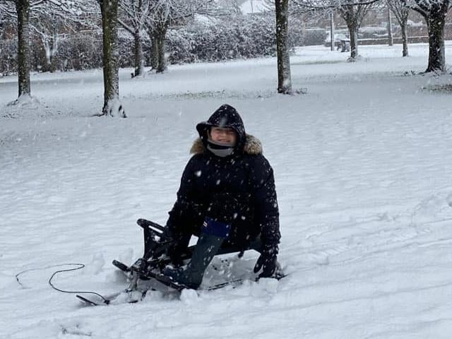Sledging fun sent in by Monika Małek.