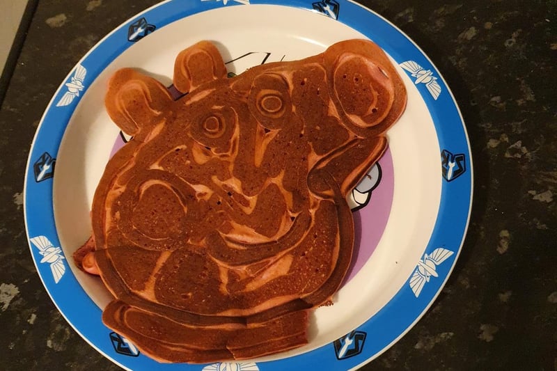 Chloe Rochelle King, said: "My little boys Peppa pig pancake I did him for his breakfast."