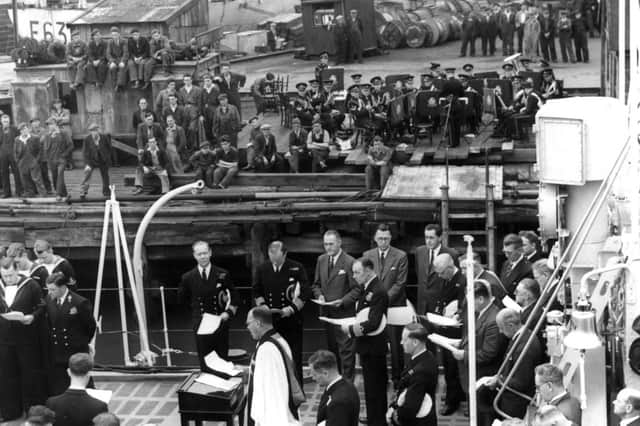 Back to June 1955 and the commissioning of the anti submarine 'URSA' at Palmers, Jarrow.