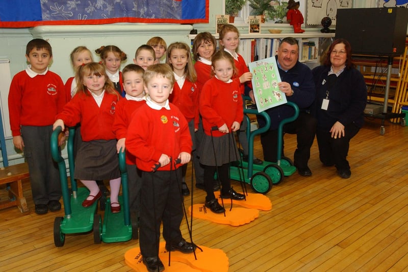 It's sports equipment with a difference for these pupils in 2006, thanks to a boost from Sainsbury's. Remember this?