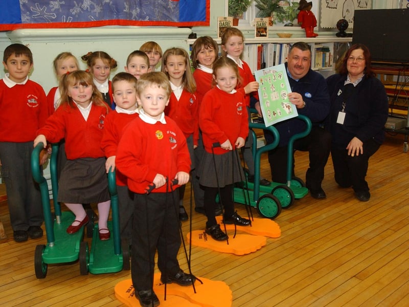 It's sports equipment with a difference for these pupils in 2006, thanks to a boost from Sainsbury's. Remember this?
