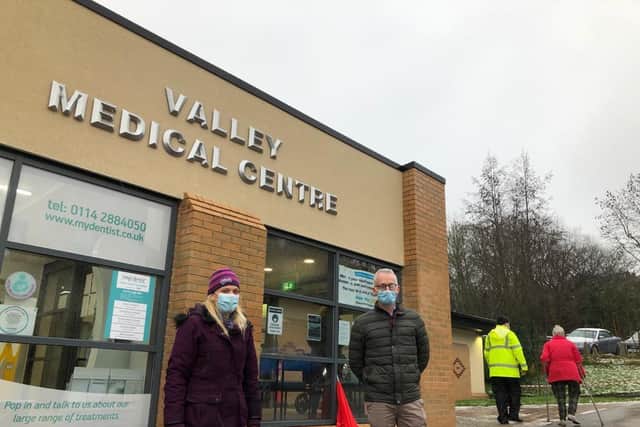 Miriam Cates Mp With Dr David Baron Of Valley Medical Centre (Courtesy Matt Dixon)
