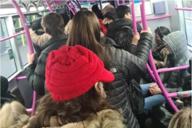 Concerns have been raised about the lack of social distancing on some buses in Sheffield