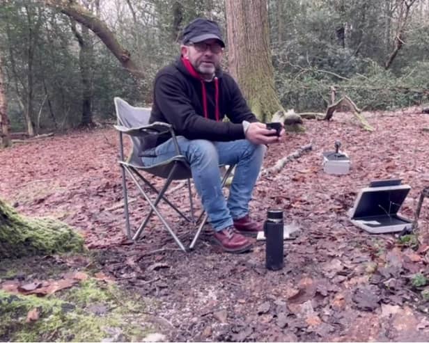 South Yorkshire ghost investigator Andrew Pollard – who works under the name Yorkshire Ghost Guy – headed to Ecclesall Woods, Sheffield, to investigate reported ghosts near what is known as the Collier’s Grave in the woods.