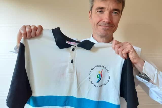David Kessen with his World Student Games uniform from 1991