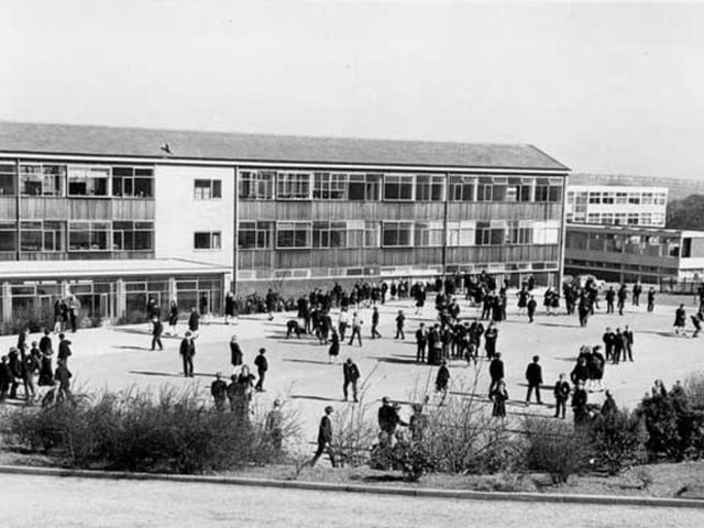 Myers Grove Secondary School, on Wood Lane, in Stannington, Sheffield, in March 1966.