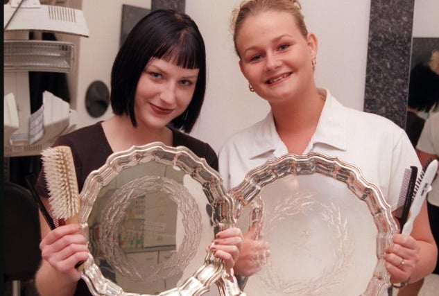 Emma Dillon winner of apprentice of the year in 1999 and runner up Carly Mannion.