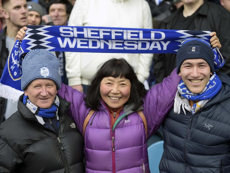 Owls fans in the 33.000 crowd at Hillsborough on Saturday Pic Steve Ellis