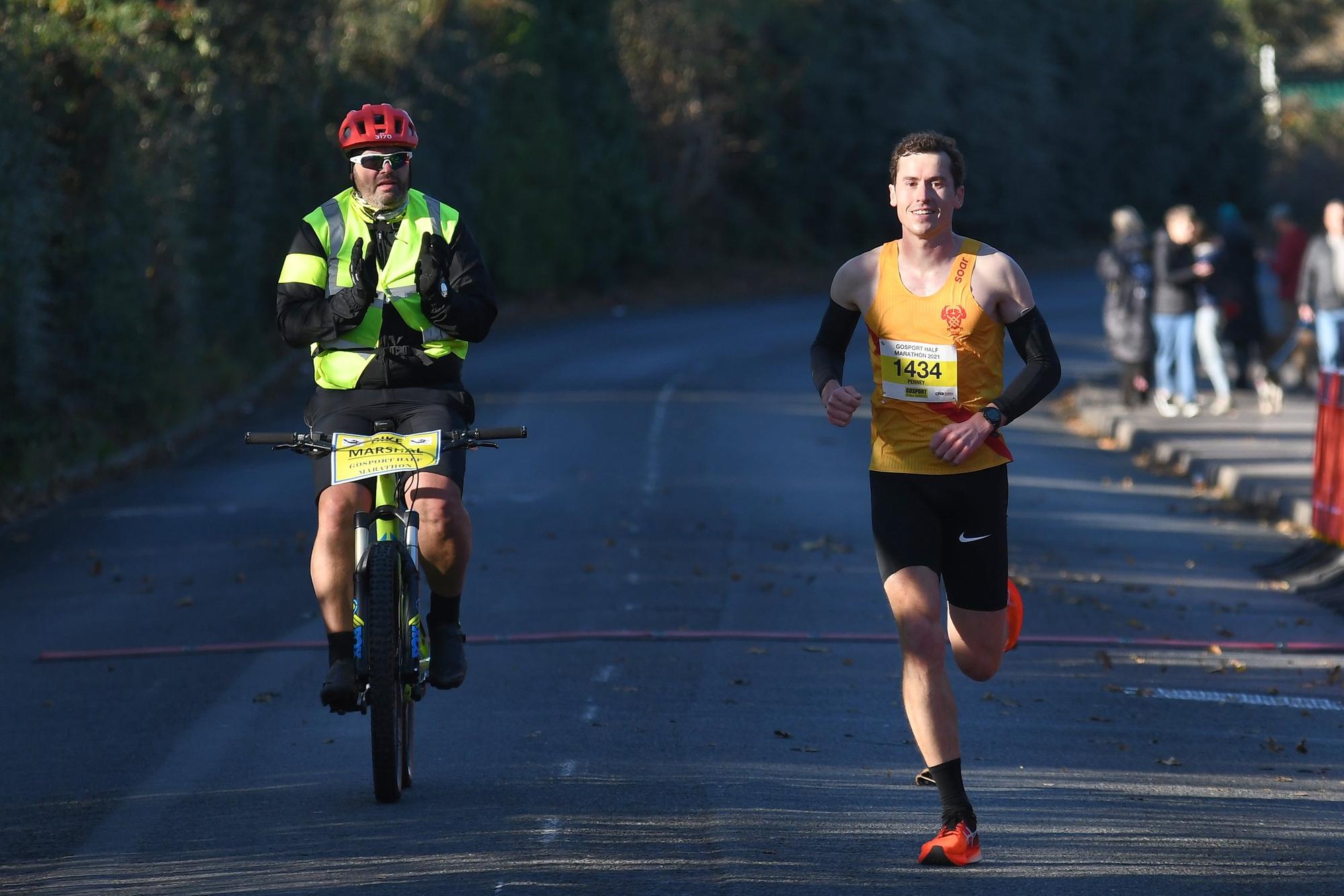 Race winner Andrew Penney has plenty of open road. Picture: Neil Marshall