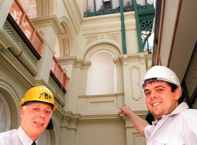 Jason Butterwood, plasterer who worked in the Corn Exchange in 1997.