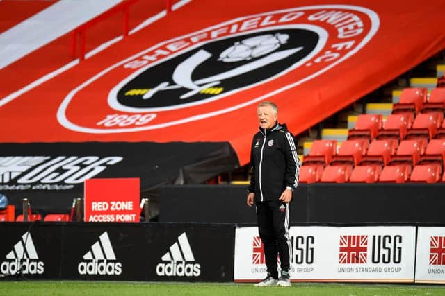 Chris Wilder and his Sheffield United squad return to competition next month: Peter Powell/Pool via Getty Images