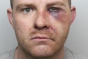 Booze and drugged-up thug Matthew Liversidge, pictured, was jailed after he stabbed a friend in the abdomen and slashed him across his neck leaving his victim with life-threatening injuries. Sheffield Crown Court heard in April how Liversidge, aged 33 at the time of sentencing, of Park View, in Maltby, Rotherham, attacked his friend in the street in Maltby stabbing him twice in the buttocks, once in the abdomen and once to the neck after he had mistakenly claimed his victim had attacked him earlier in the day. Judge Graham Reeds sentenced Liversidge to eleven years of custody with an extended two-and-a-half year custodial licence period due to him being deemed dangerous and he must serve two-thirds of the eleven-year term before he can be considered for release.
