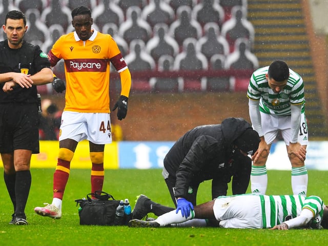 Motherwell star Devante Cole should have seen red for a dangerous tackle on Celtic ace Jeremie Frimpong. The defender had to be replaced and is set for scan on his knee with a fear of ligament damage. Sportscene pundits Michael Stewart and Marvin Bartley felt the challenge was red-card worthy. (BBC)