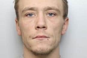 Pictured is Adam Oakes, aged 29, of Finlay Road, East Dene, Rotherham, who has admitted dangerous driving, driving otherwise than in accordance with a full licence and driving without insurance and he has been sentenced to four months of custody and banned from driving for 14 months.