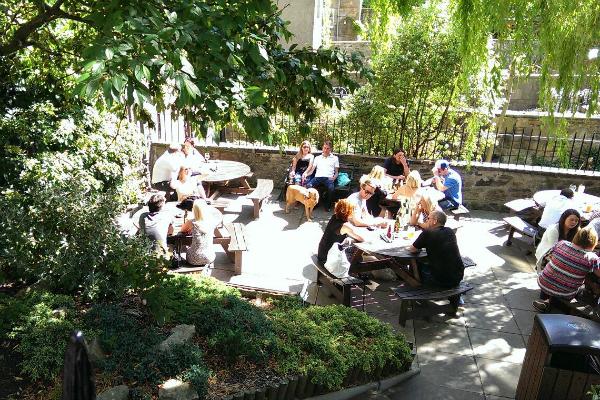 Feeling like you’ve just been transported to some northern Italian courtyard instead of the New Town, The Cumberland Bar’s beer garden is small but has a cosy atmosphere.