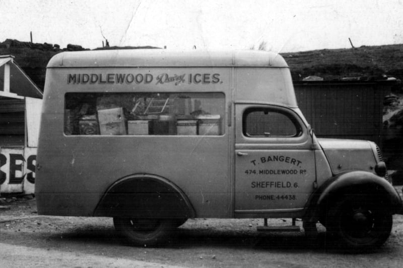 A 1950s ice cream van belonging to Middlewood Dairy Ices, 474, Middlewood Road. Ref no: v00619