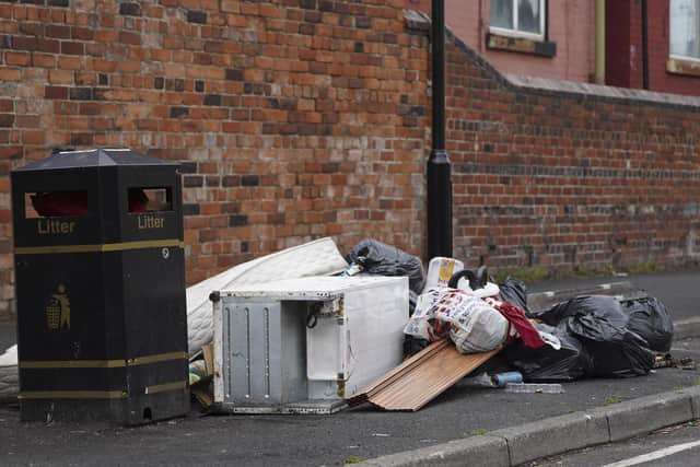 Fly tipping on Robey Street. Picture Scott Merrylees