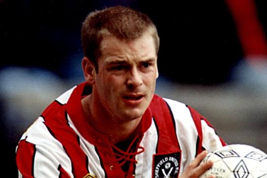 Right-back Bradshaw started his career with bitter rivals Wednesday but it's at United where he is best remembered, clocking up more than 140 appearances for the Bramall Lane outfit between 1989 and 1994. He also starred for Manchester City, Wigan Athletic and Norwich City in a career which drew to a close at non-league Alfreton Town in 2005. He qualified as a bricklayer in Sheffield after retiring from the game and now runs his own construction company 