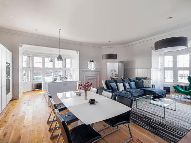 Amazing three bedroom penthouse, part of The Playfair at Donaldson's development with incredible views overlooking the landscaped gardens and beautiful chapel - £1,500,000.