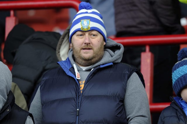 A Sheffield Wednesday fan wrapped up at Oakwell in February 2018