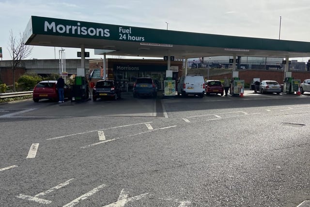 Fuel prices have plummeted but trade has been steady at Morrisons garage in Clarence Road.