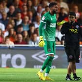 Wes Foderingham of Sheffield United went off with illness at Luton on Friday: David Klein / Sportimage