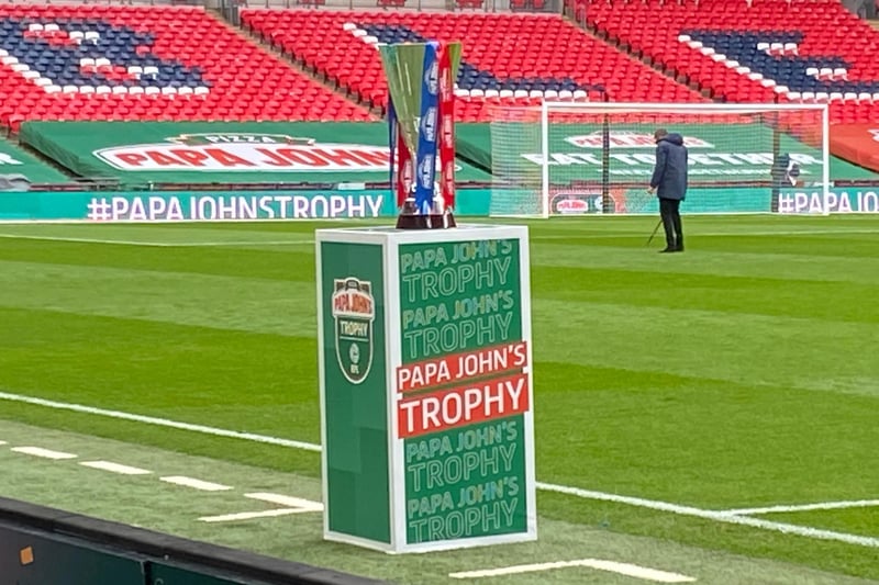 The 2021 Papa John's Trophy.