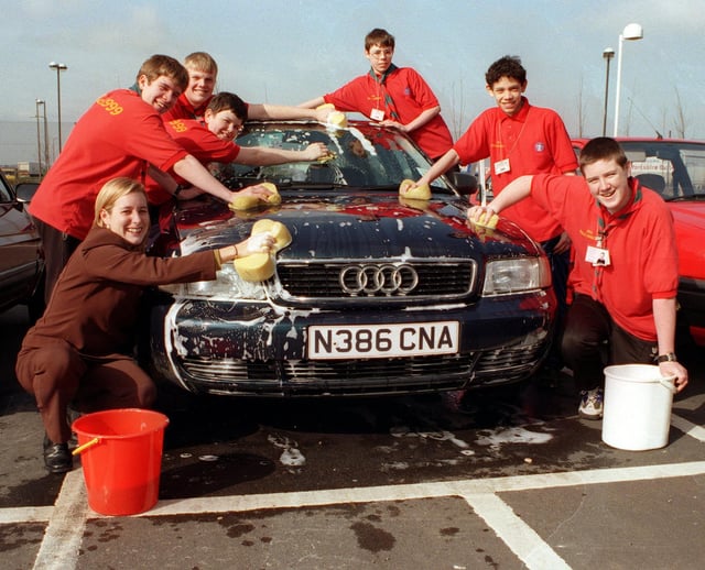Who can you spot washing cars in these throwback snaps?