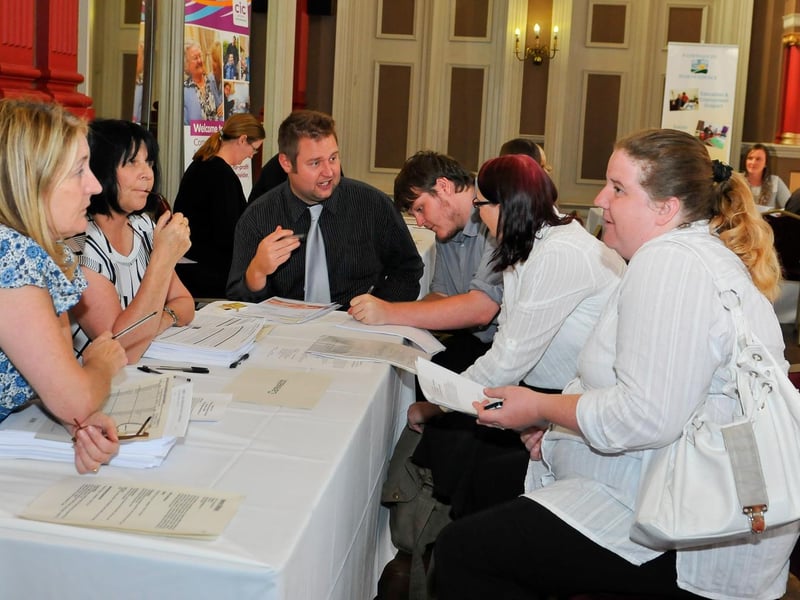 Employers from the care sector took part in a speed networking session at the Grand Hotel to give job seekers a chance to meet them. Can you spot someone you know from this 2014 event?