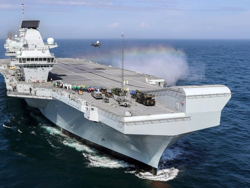 A second F-35 jet comes in to land on the deck of HMS Queen Elizabeth. Picture: LPhot Kyle Heller/ Royal Navy