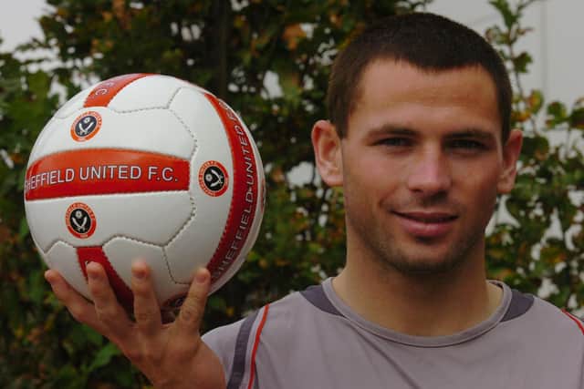 Phil Bardsley pictured after signing for Sheffield United