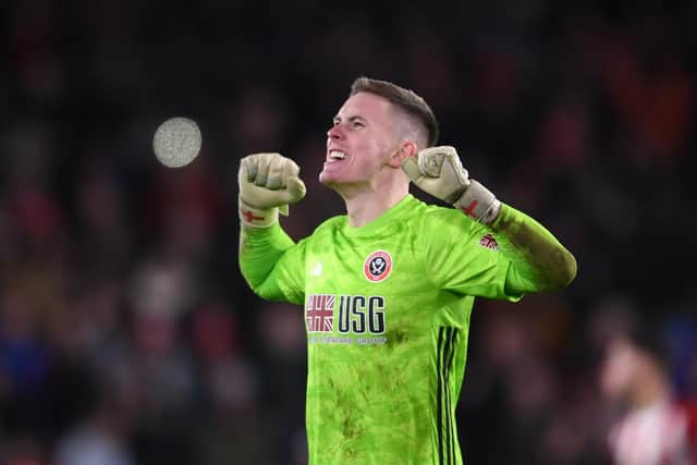 Dean Henderson's loan deal at Sheffield United run out next month and he would have to return to Man Utd if they recalled him. (Photo by Laurence Griffiths/Getty Images)